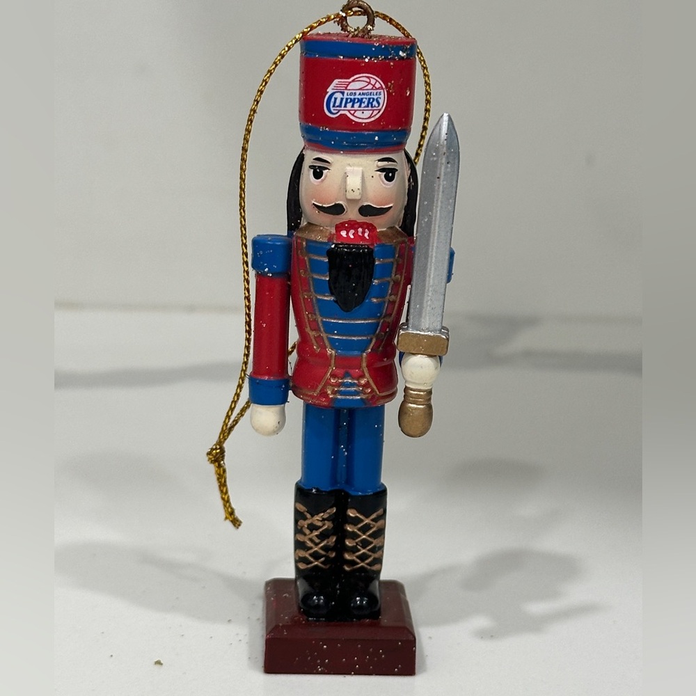 Clippers NBA Nutcracker Soldier Ornament - Blue and Red 2014